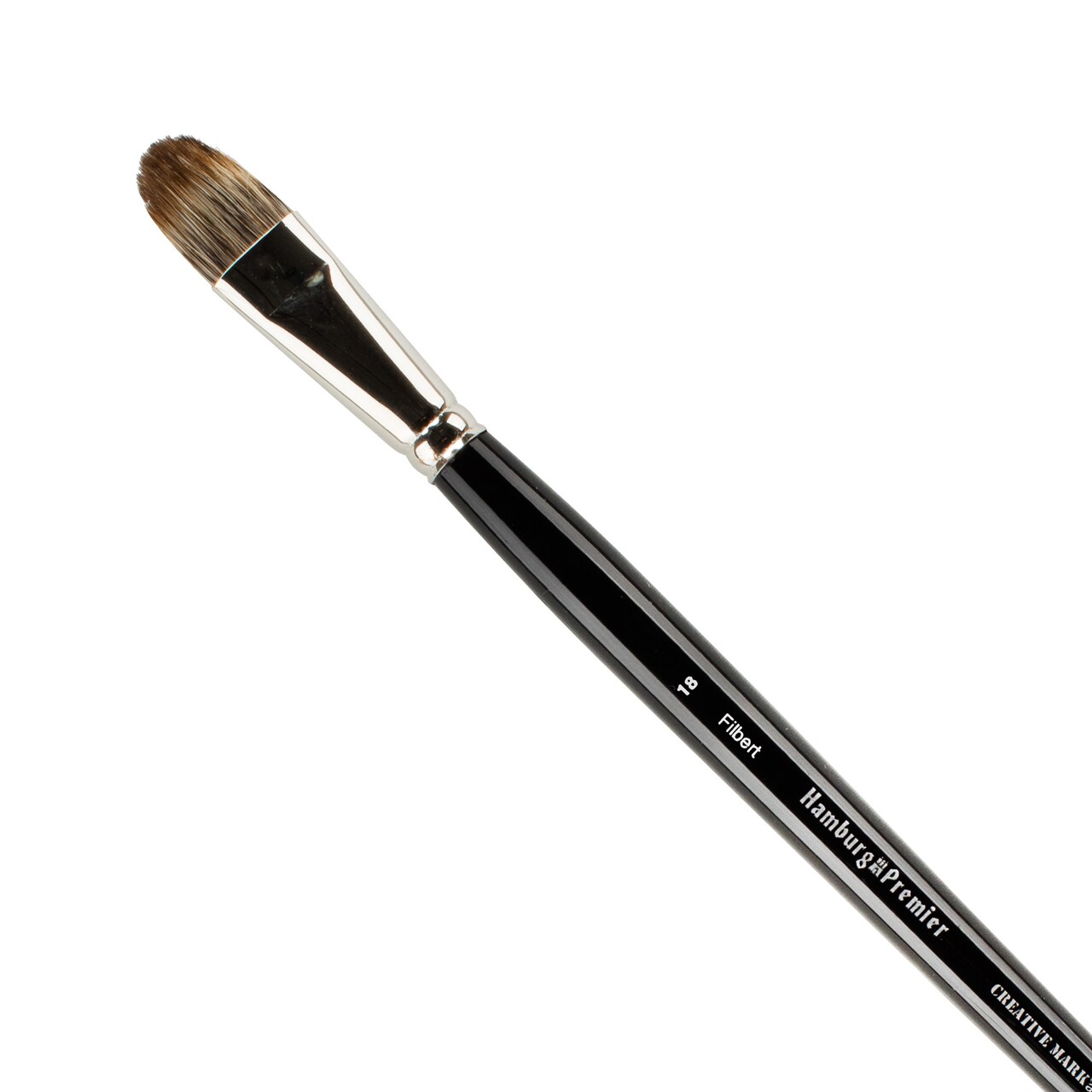 Creative Mark Hamburg Premiere Professional Oil Painting Brushes - Filbert #18 Oil Paint Brush - Handmade in Germany, Natural & Synthetic Hair Blend, Long Triple-Lacquered Birch Handle